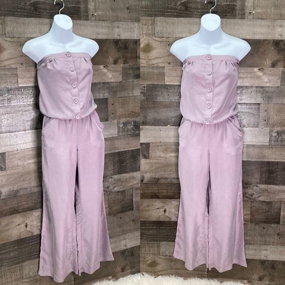 The Addison Story Silk Strapless Wide Leg Jumpsuit - Picture 1 of 8